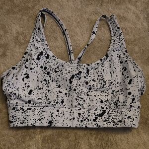 PRISMSPORT Monochrome Splatter Sports Bra Size Small